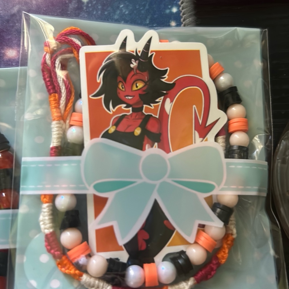 Colorful Beaded Helluva Boss Millie Bracelets
